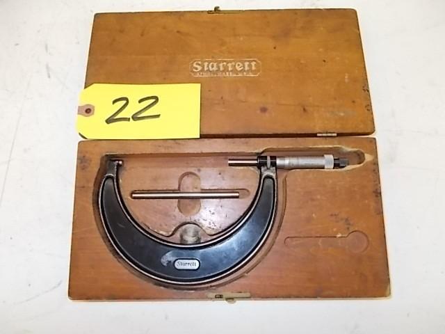 lot 22 image: Starrett 4"-5" Micrometer...