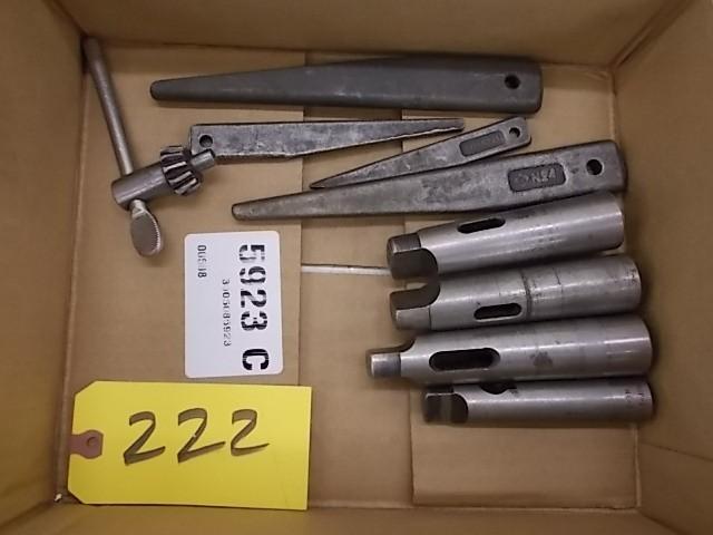 lot 222 image: Morse Taper Sleeves & Drift Pin...