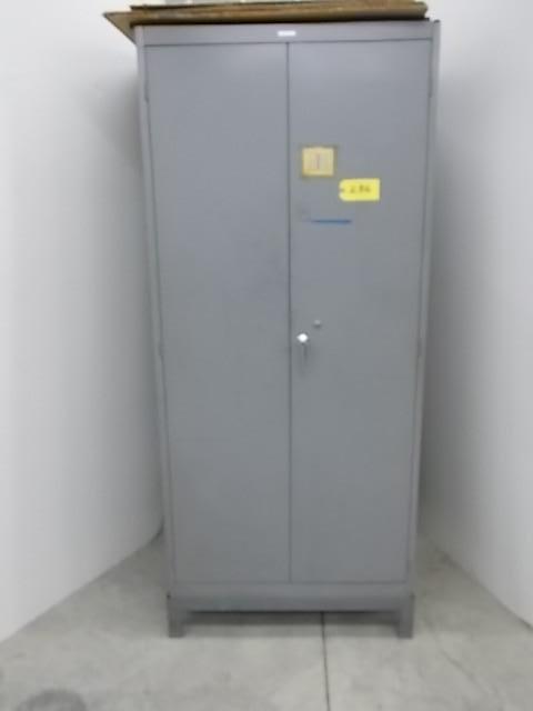 lot 236 image: Lyon 2 Door Metal Cabinet 21 x 36 w...