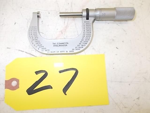 lot 27 image: Starrett #2 1"-2" Microme...