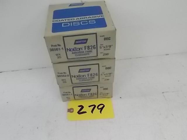 lot 279 image: (3) Boxes 25 ct. 5" Grinding D...