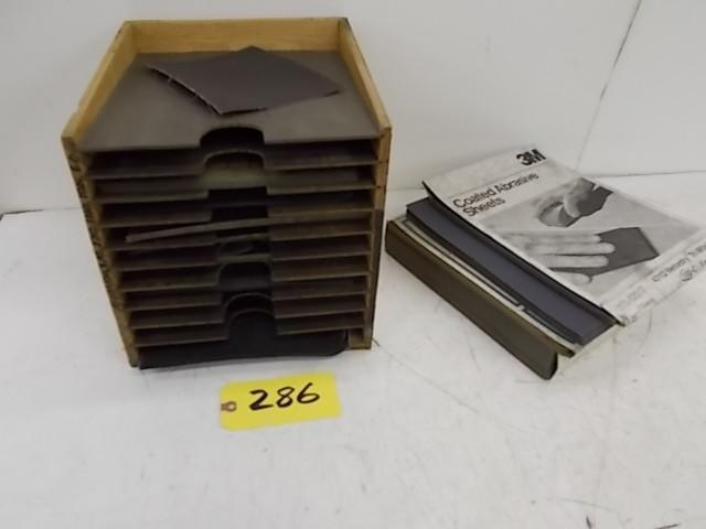 lot 286 image: Asstd Sand Paper & Rack...