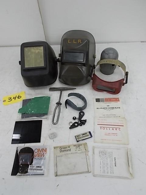 lot 346 image: (2) Welding Hoods & Asstd Weld...