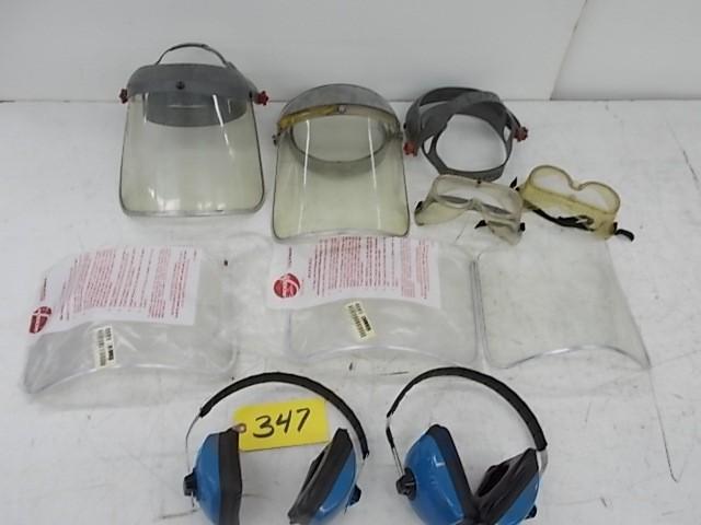 lot 347 image: Asstd Face Shields, Goggles, &...