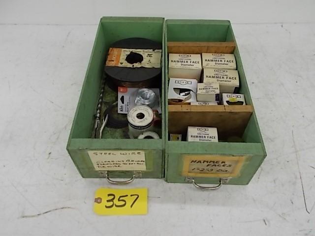 lot 357 image: Asstd Hammer Faces, Wire, & Wi...