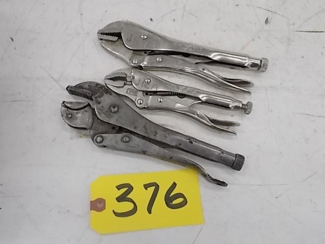 lot 376 image: (3) Locking Pliers...