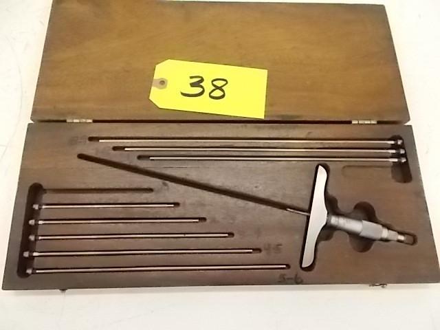 lot 38 image: Starrett 0-9" Depth Micrometer...