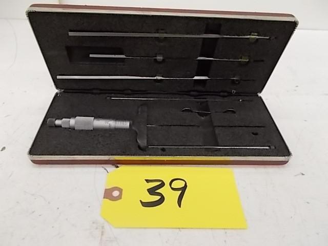 lot 39 image: Starrett Depth Micrometer Set...