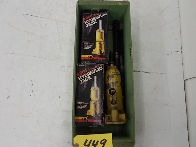 lot 449 image: (3) Hydraulic Bottle Jacks...