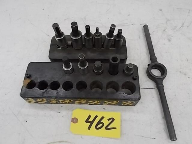 lot 462 image: Asstd Hex Sockets & Die Handle...