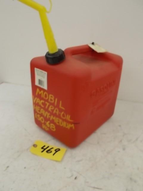 lot 469 image: Mobile Oil in 5 Gallon Can (See Pic...