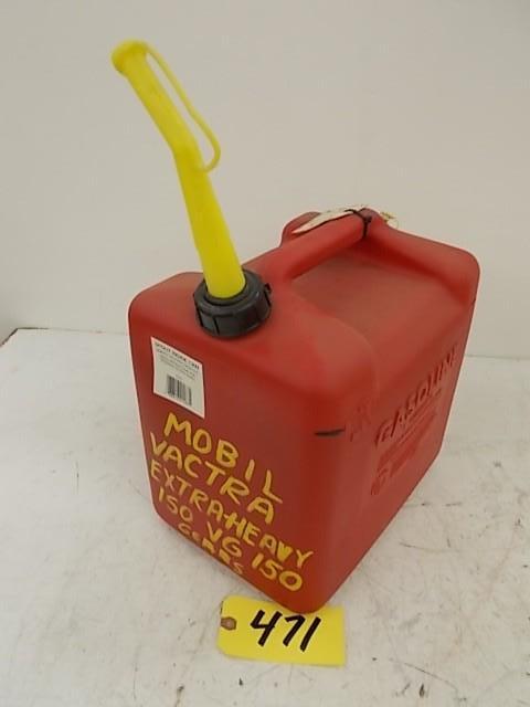 lot 471 image: Mobile Oil in 5 Gallon Can (See Pic...