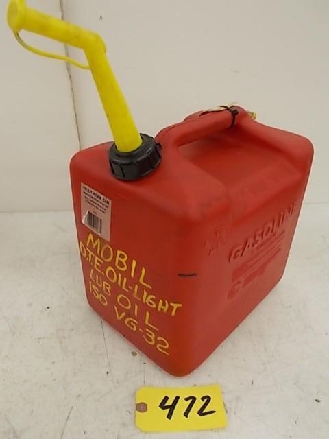 lot 472 image: Mobile Oil in 5 Gallon Can (See Pic...