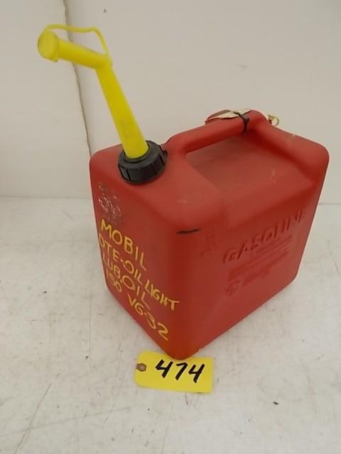 lot 474 image: Mobile Oil in 5 Gallon Can (See Pic...