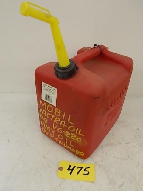 lot 475 image: Mobile Oil in 5 Gallon Can (See Pic...
