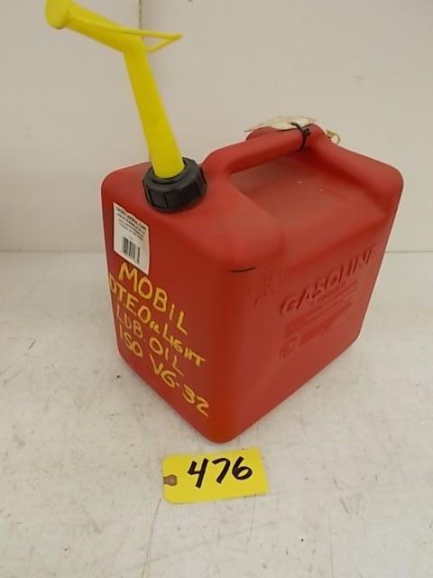 lot 476 image: Mobile Oil in 5 Gallon Can (See Pic...