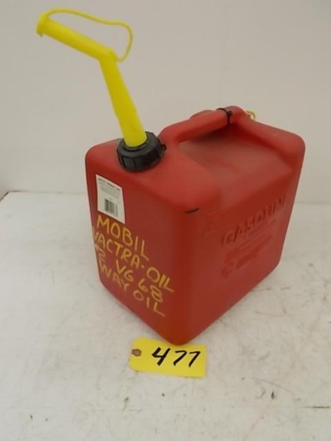 lot 477 image: Mobile Oil in 5 Gallon Can (See Pic...