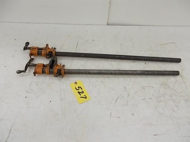 lot 527 image: (2) Pipe Clamps...