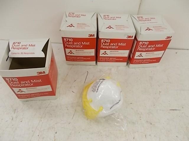 lot 528 image: (4) Boxes, Approx. 70 pcs. 3M Respi...