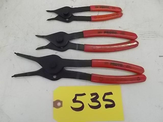 lot 535 image: (3) Proto Snap Ring Pliers...