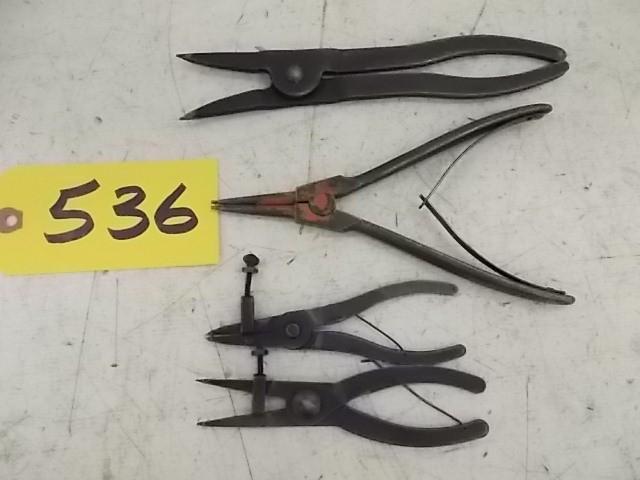 lot 536 image: (4) Asstd Snap Ring Pliers...