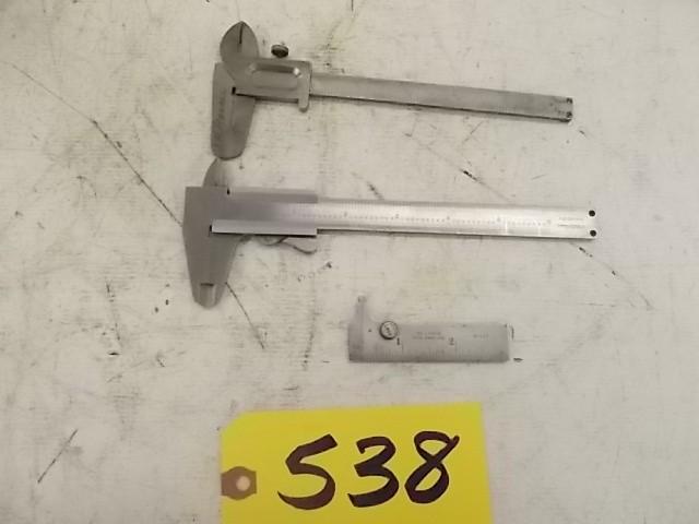 lot 538 image: (3) Asstd Vernier Calipers...
