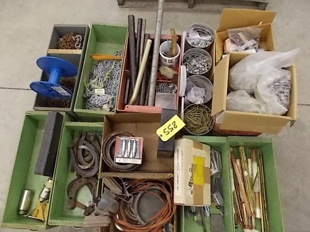 lot 558 image: Asstd Chain, Screws, Copper Tubing...