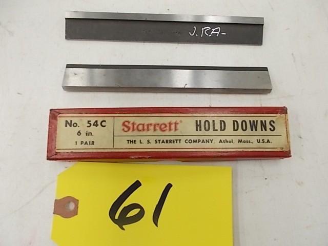 lot 61 image: Starrett #546 6" Hold Downs...