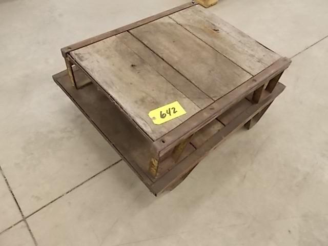 lot 642 image: (2) Steel Frame Pallets...