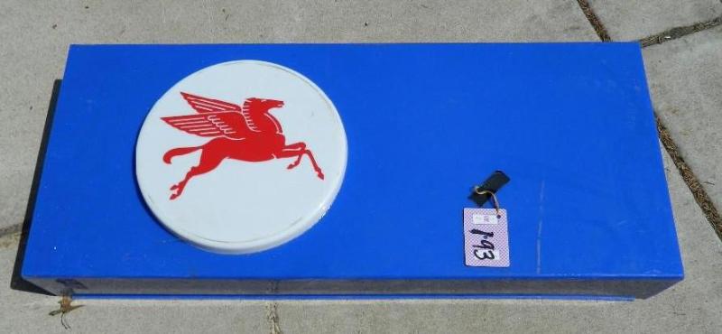 lot 193 image: Mobil Sign ( 37" x 16" x ...