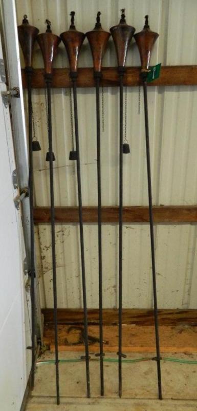 lot 211 image: Lot of (6) Tiki Poles. Please see p...