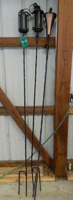 lot 212 image: Lot of (3) Tiki Poles. Please see p...
