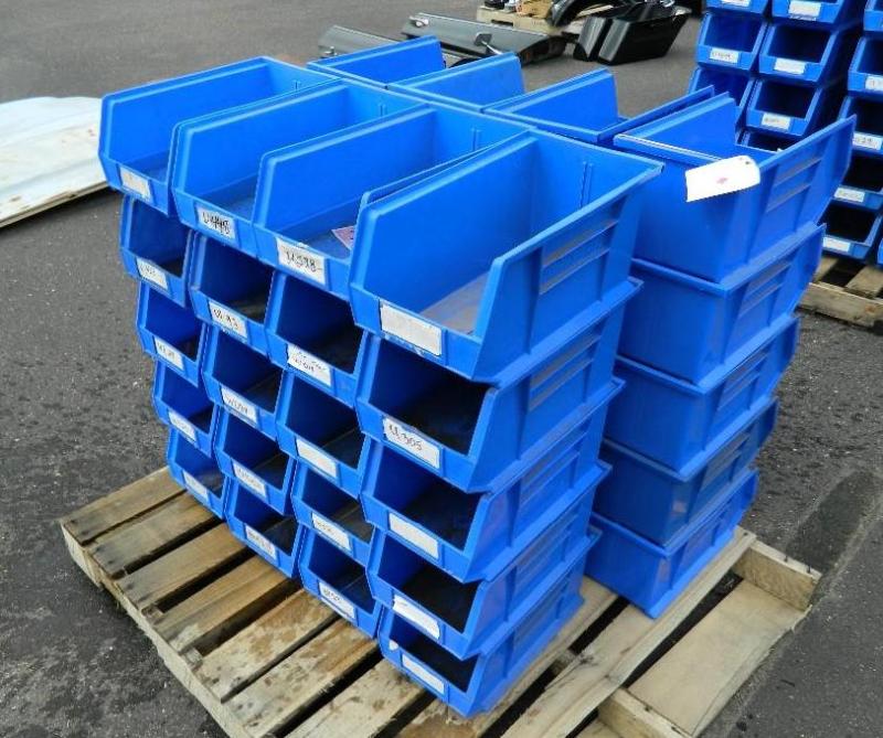 lot 35 image: Lot of (40) Blue Stack-able 3M Akro...