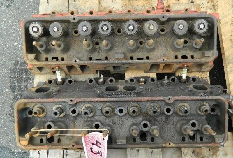 lot 43 image: Pair of GM V8 Heads for a 350  Dat...