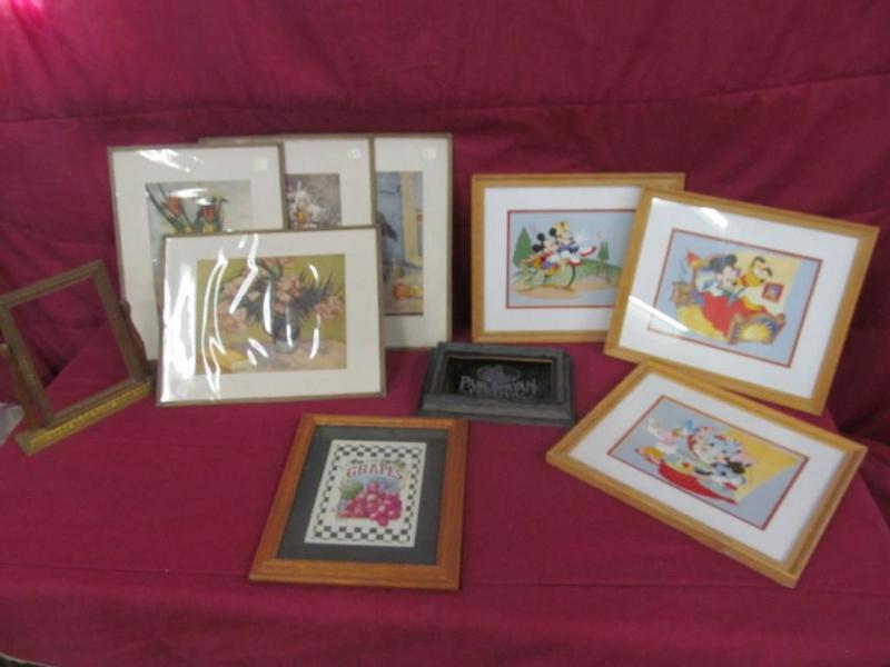 Assortment of Pictures - 3 Framed W...