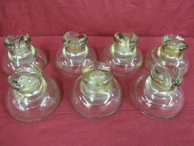7 Large Vintage Insulators...