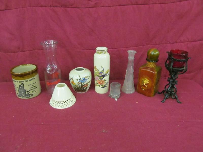 Vases, Decanter, Candle Holders, Cr...