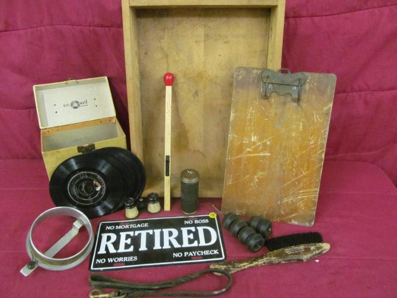 Vintage 45s in Case, Wood Box, Rec...