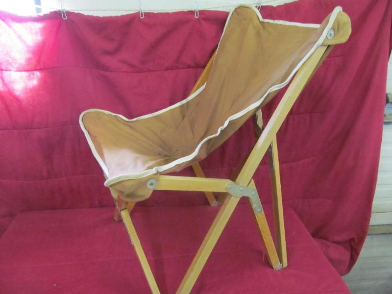 Canvas Folding Lawn Chair with Wood...