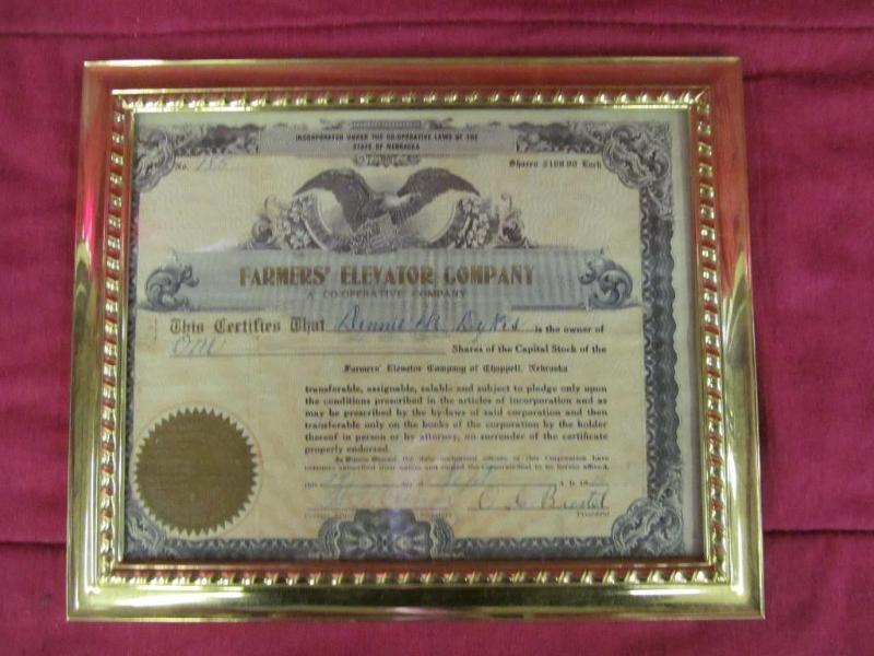 1916 Farmers Elevator Share Certifi...