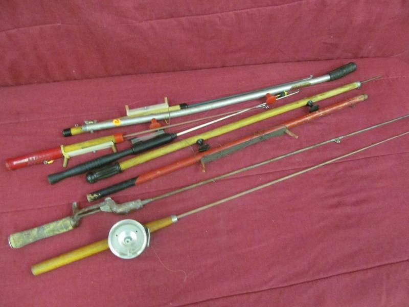 6 Ice Fishing Rods and 1 Fishing Ro...