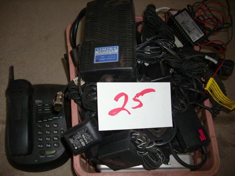 Large assortment of cell phones, ch...
