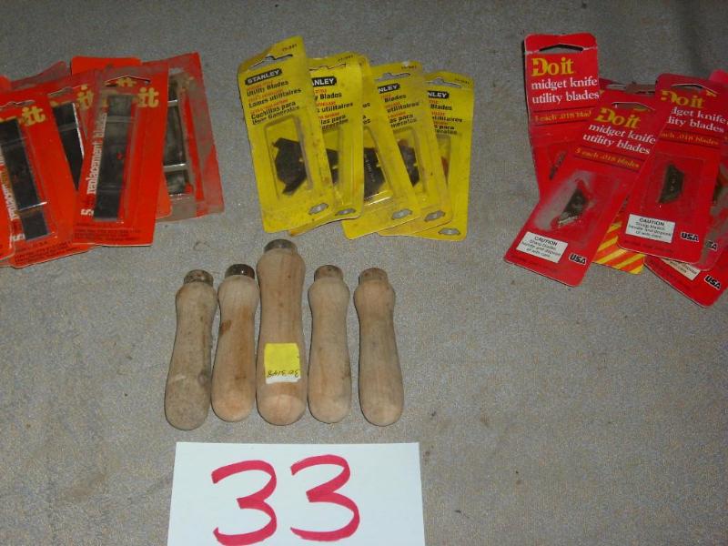 large assortment of blades...