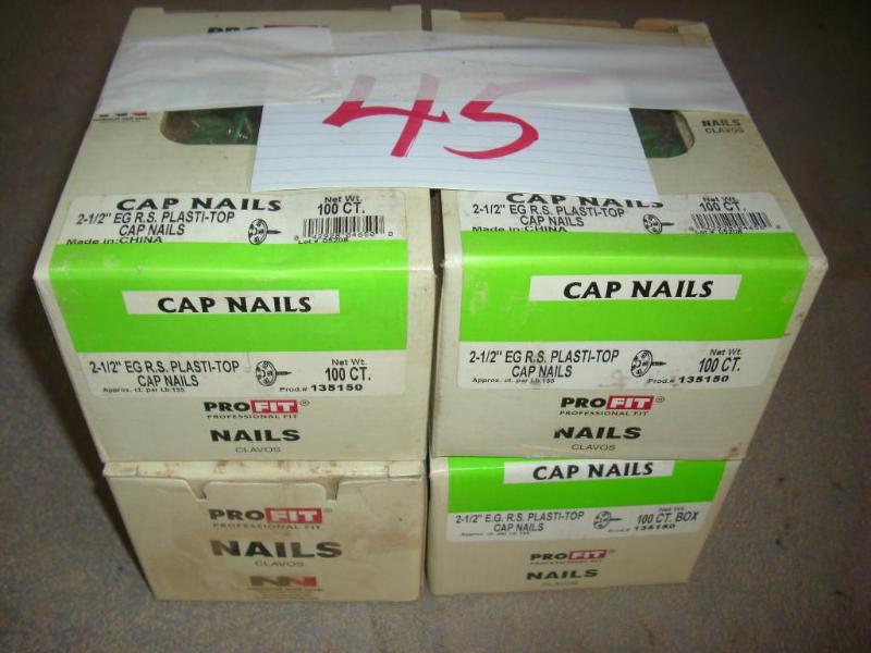 plastic cap nails, 2-12&quot...