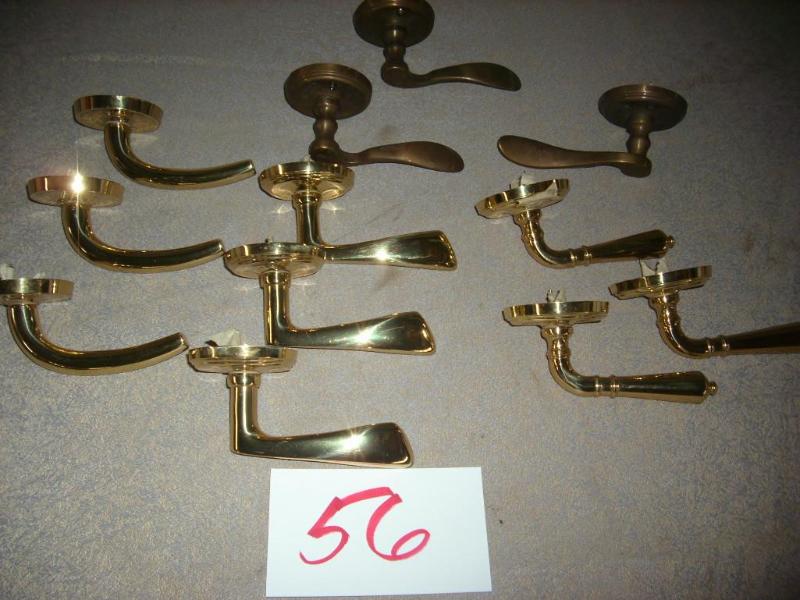 12 solid brass door levers...