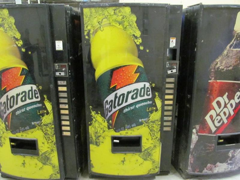 Gatorade pop machine,center,and goo...