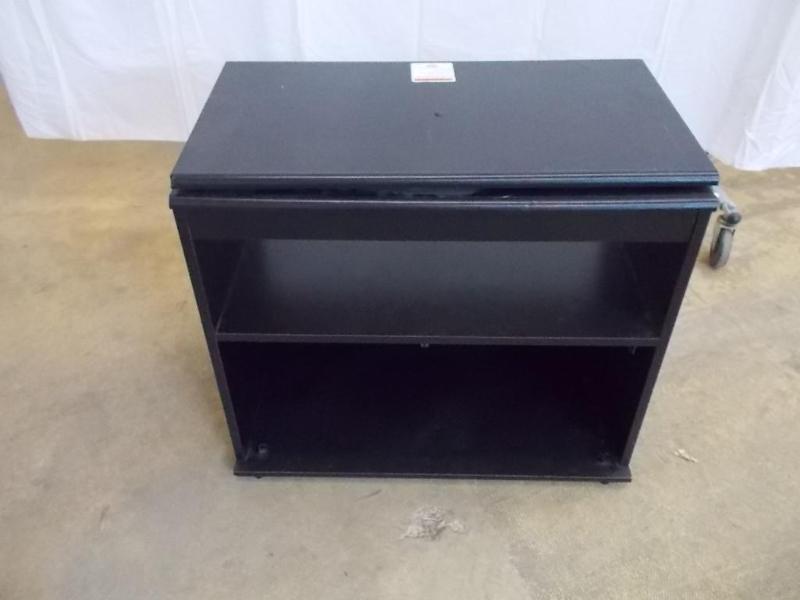 Black media storage center with swi...