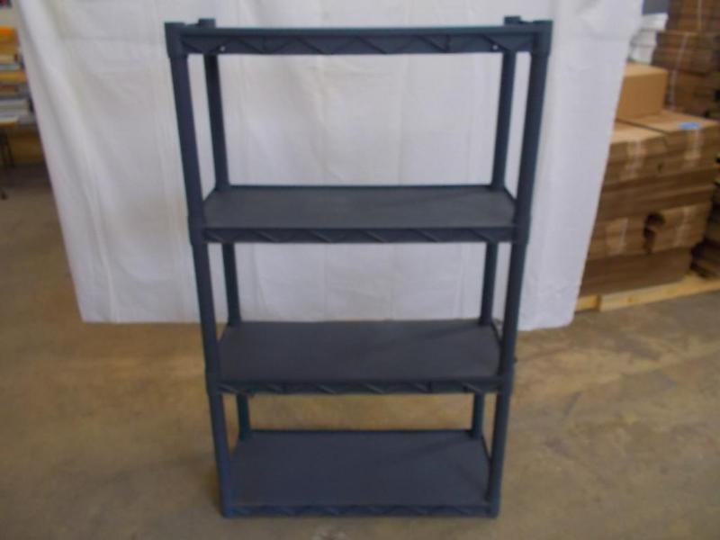 Plano, hard plastic, shelving unit ...