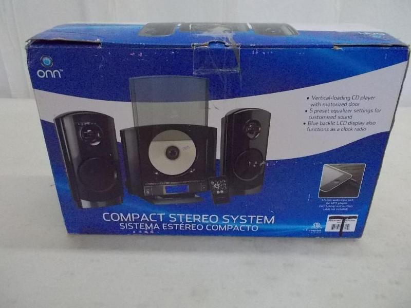 Onn compact stereo system with CD p...