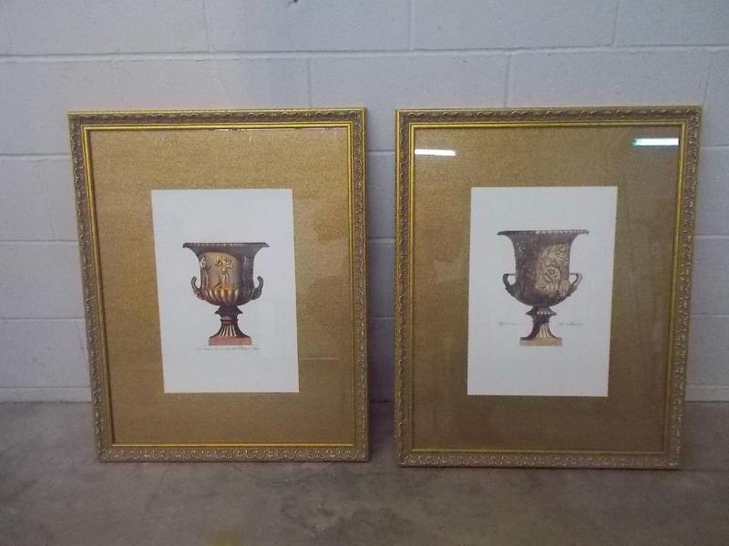 2 lovely framed art pieces title Va...